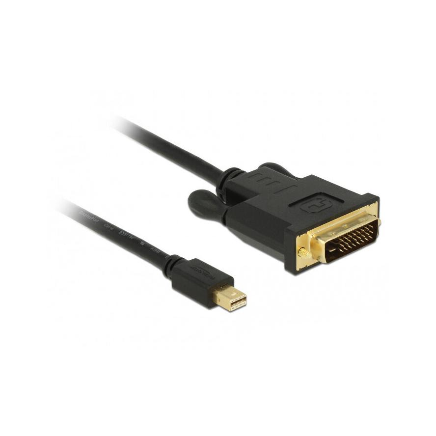 Delock Mini- DisplayPort -> DVI-D M/M video jelkábel 0.5m fekete (83988)