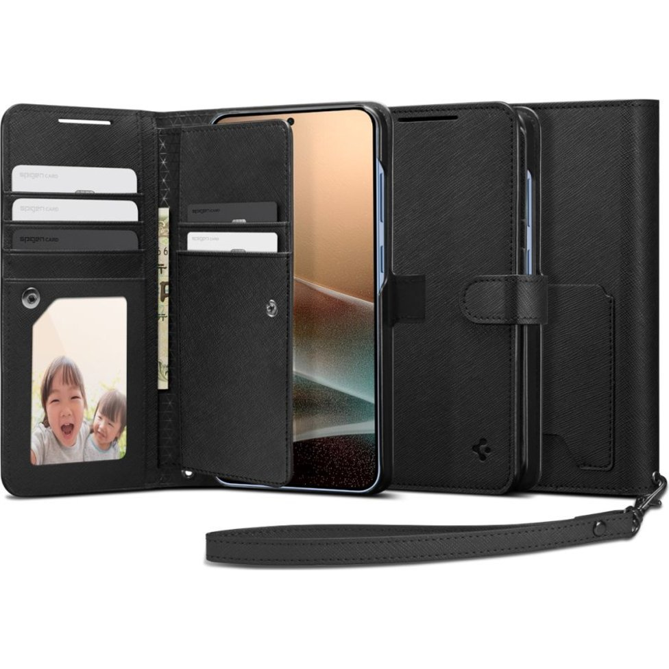 Spigen 279412 Wallet S Samsung Galaxy S25+ Black, Mobiltelefon tok (8809971239554-ACS09125)