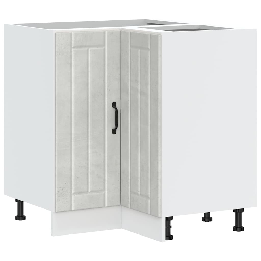 Konyhai sarok alsó szekrény Lucca betonszürke szerelt fa (853751)