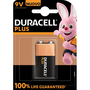 Duracell Plus 100 Egyszer használatos elem 9V Lúgos