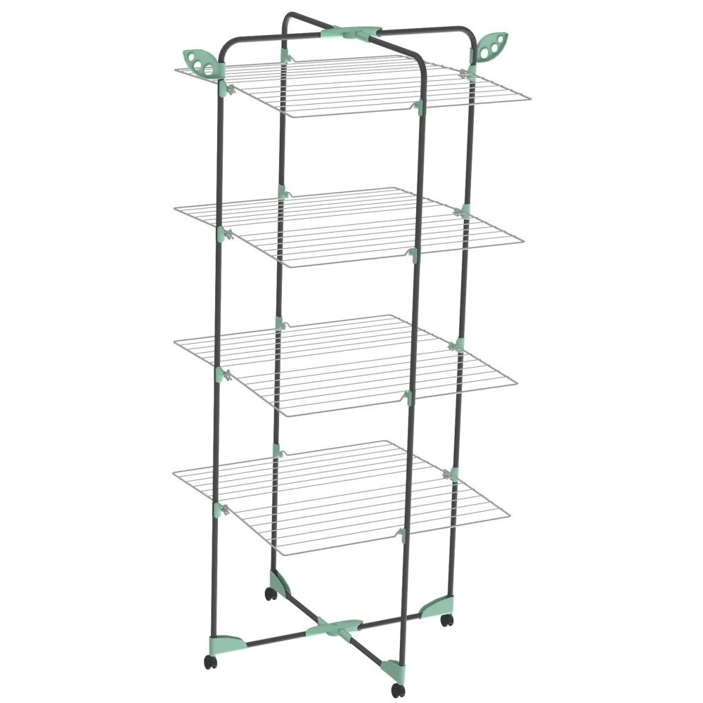 Colombo Alpina Négyszintes Összecsukható Ruhaszárító torony 68 x 160 x 85 cm - Sötétszürke (ST194/4CF)
