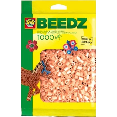 SES Creative Beedz Iron on beads 1000 salmon pink Cuenta para planchar