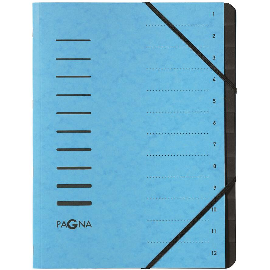 PAGNA Ordnungsmappe 12 Fächer 1-12 hellblau (40059-18) (40059-18)