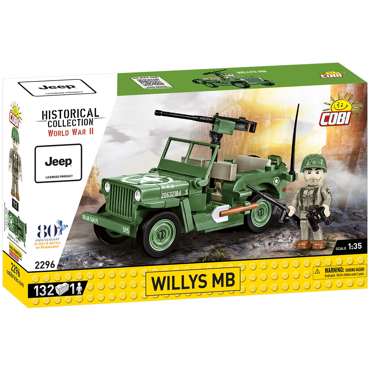 Cobi: Willys Willys MB Jeep 132 darabos építő készlet (2296)