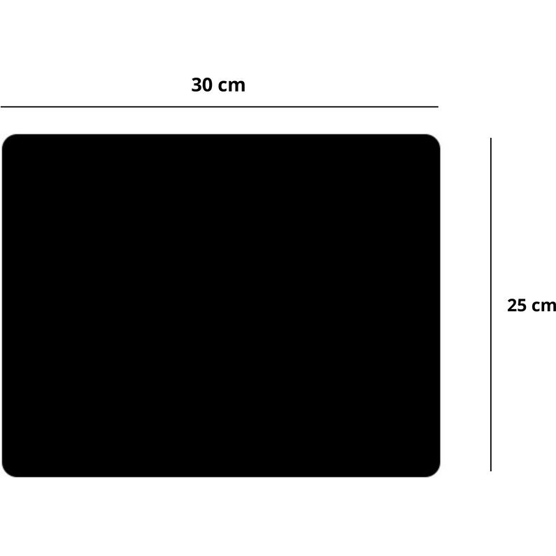 Csúszásgátló Egérpad Fekete 30x25cm 20756 (20756)