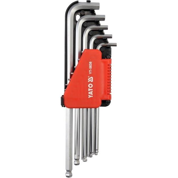 YATO imbuszkulcs-készlet golyós 12 db extradoubles (5906083958380)