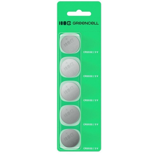 Green Cell X5CR2032 5x Lithium Coin Battery CR2032 3V 220mAh