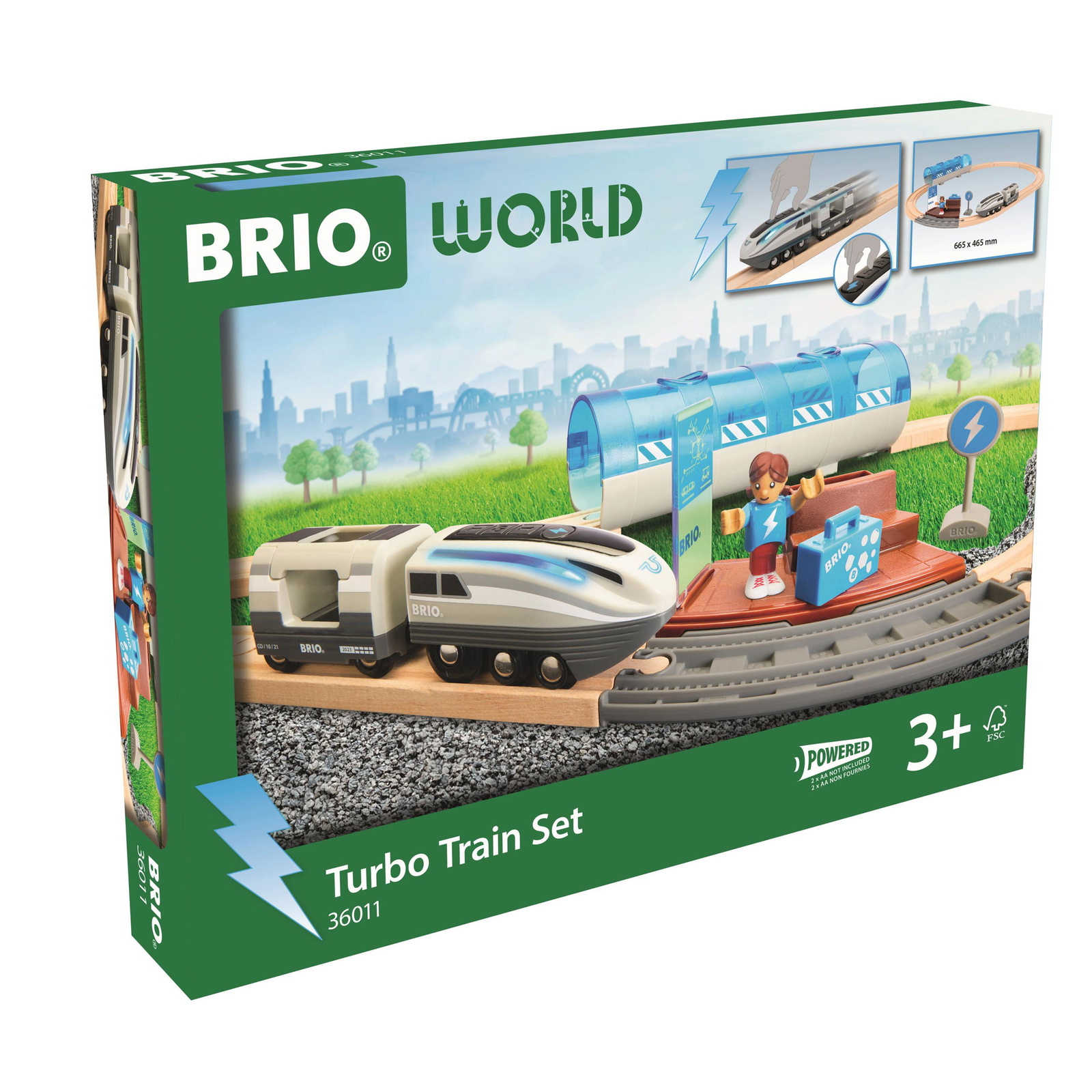 BRIO 36011 vonat játékkészlet, turbóvonattal (7312350360110)