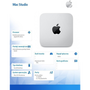 Apple Mac Studio M1 mini PC Apple M 64 GB 1000 GB SSD macOS Monterey Ezüst