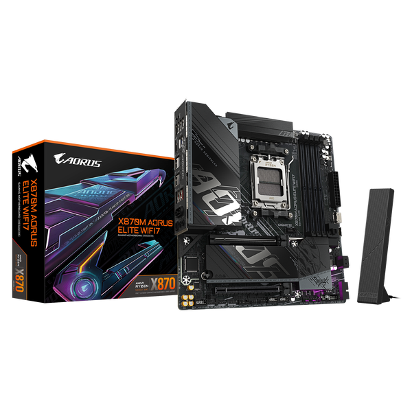 GIGABYTE X870M AORUS ELITE WIFI7 AMD X870 Socket AM5 Micro ATX