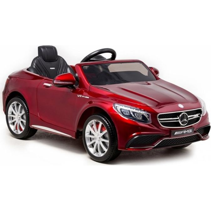 MERCEDES-BENZ S63 AMG 3966 12 V Elektromos Kisautó - 2.4 GHz, Szülői Távirányítóval, EVA Kerekekkel, Lakkozott Bordó (3966-uniw)