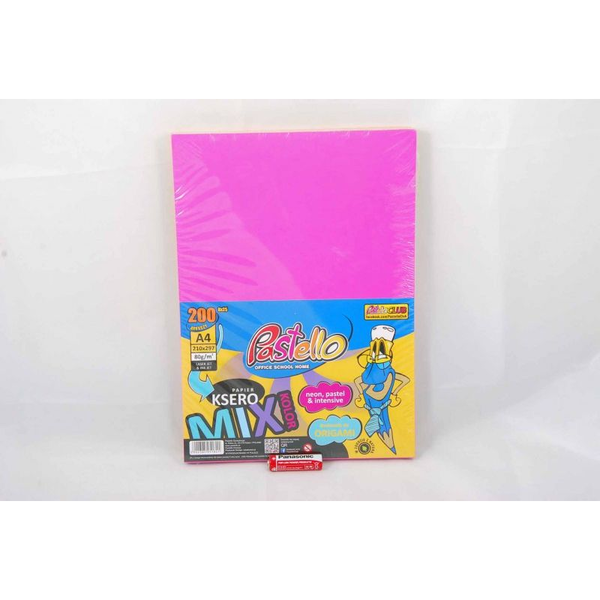 Pastello Papier ksero A4 80g mix kolorów 200 arkuszy