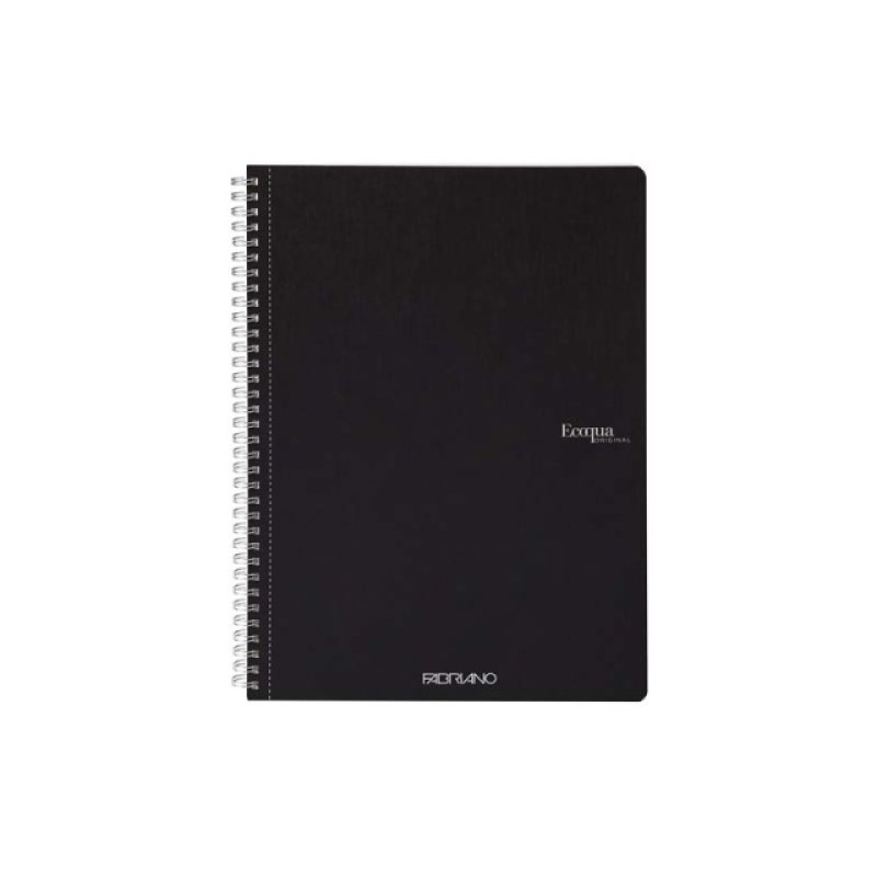 Fabriano Ecoqua 70 lapos A5 sima spirálfüzet - Fekete (19148009)