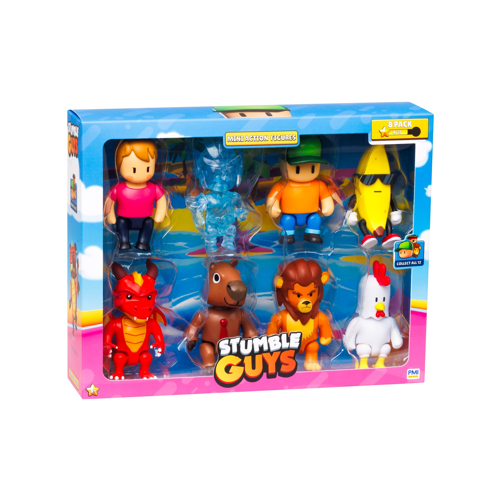 Stumble Guys Deluxe Mini figura szett - A verzió (8db/csomag) (SG3008A)