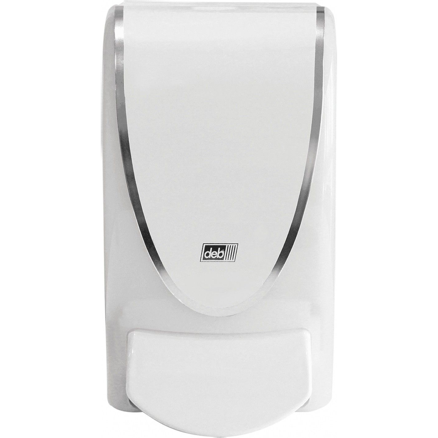 SCJP Proline Quick-View nyomógombos adagoló patronos rendszerű kézhigiénés és bőrápoló termékekhez, manuális, 1L, ABS műanyag, fehér/opálos/króm (HG-021500)