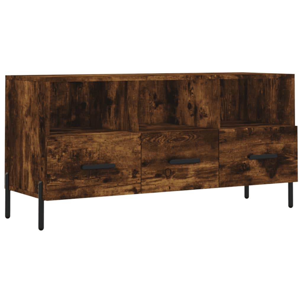 füstös tölgyszínű műfa TV-szekrény 102 x 36 x 50 cm (829049)