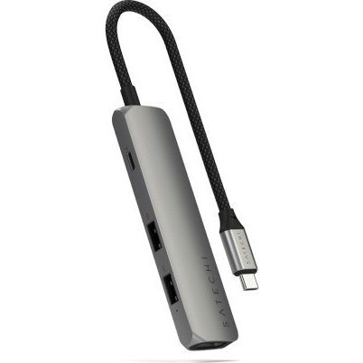 Satechi ST-P4SM hálózati csatlakozó USB C-típus 10000 Mbit/s Szürke