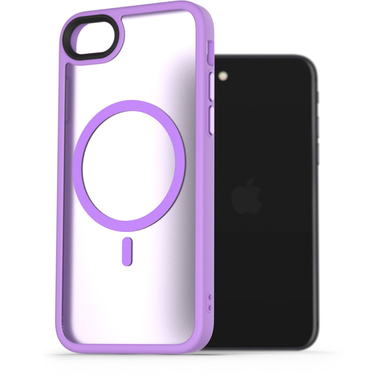 AlzaGuard Matte iPhone 7/8/SE 2020/SE 2022 Magsafe világoslila tok (AGD-PCMM56P)