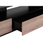 Mueble Tv De Madera Clara Con Negro Para Televisor De Hasta 70ʺ Con Estantes 2 Cajones Sydney - Negro