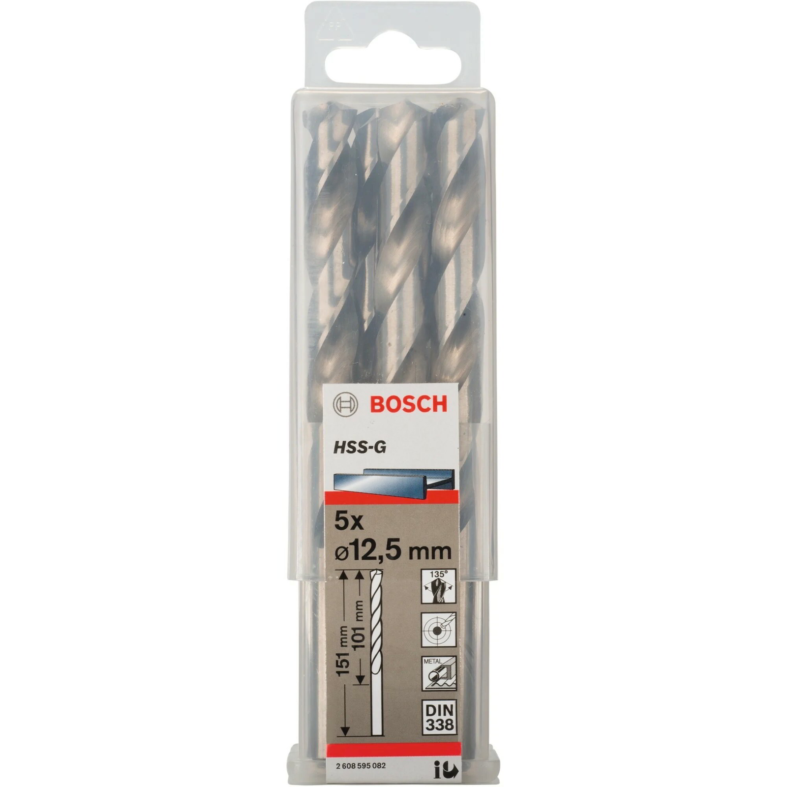 Bosch Ø 12,5 x 101/151mm HSS-G Hengeres Fémfúró 5db (2608595082)