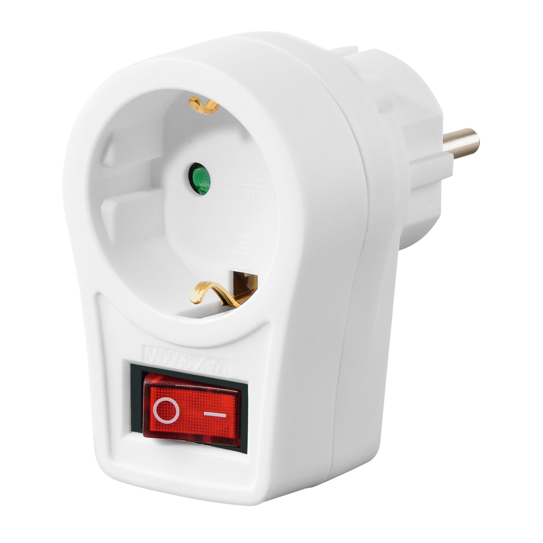 Hama 00223212 tápcsatlakozó átalakító F típus Fehér (223212)