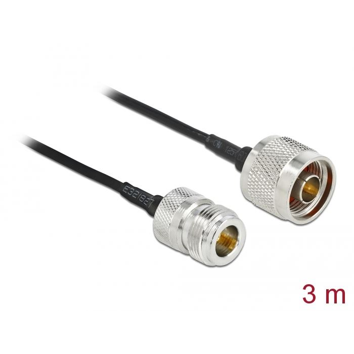 Delock antenna kábel N-dugó - N-hüvely LMR/CFD100 3m (90476) (DE90476)