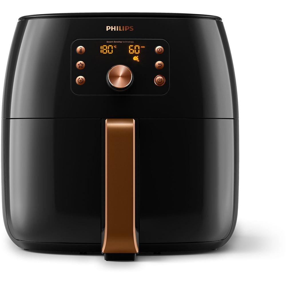 Philips HD9867/90 olajsütő Normál 2200 W Meleglevegős sütő Fekete, Réz (HD9867/90)