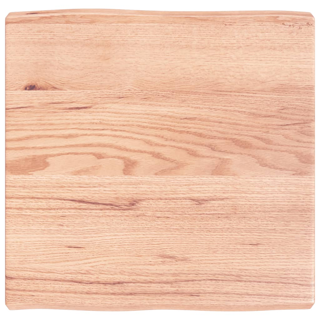 világosbarna asztallap 60x60x(2-6) cm kezelt tömör élőszegélyes (363937)