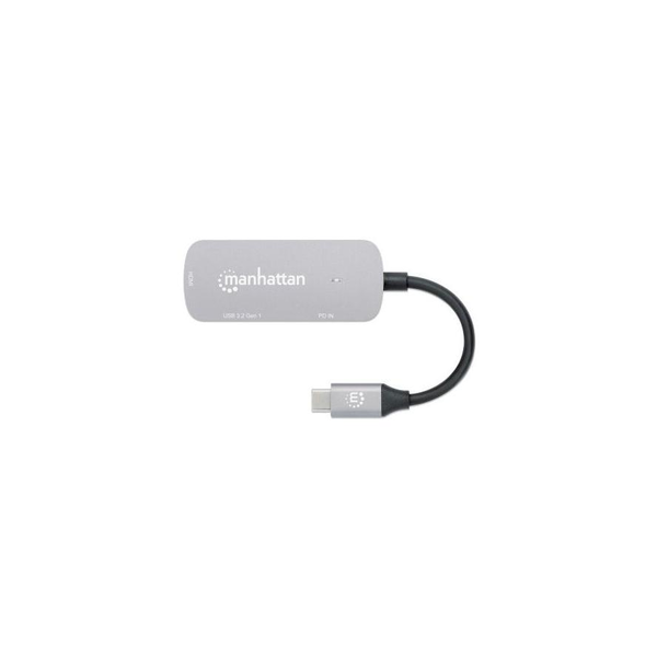 Manhattan 130707 dockingstation Ledningsført USB 3.2 Gen 1 (3.1 Gen 1) Type-C Aluminium