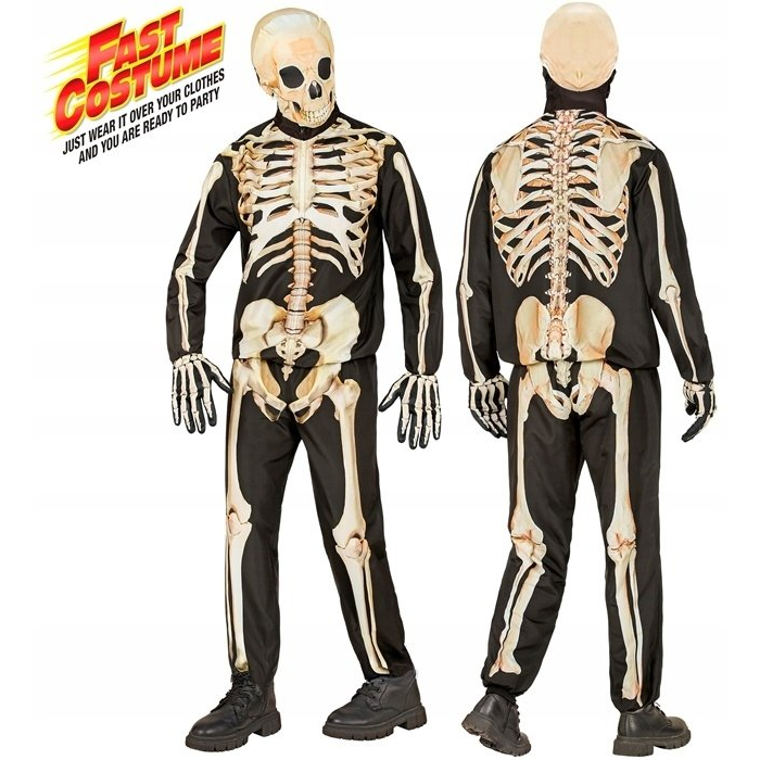 Csontváz Ruha Fiú Jelmez 158-as Méretben (8003558158782)