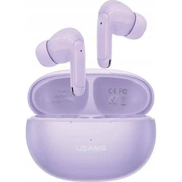 USAMS Bluetooth sluchátka TWS 5.3 X-Don Series Dual microfon ENC fialová