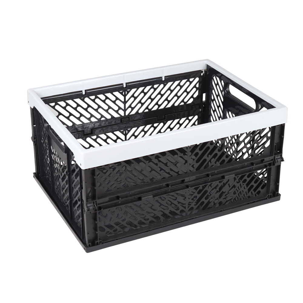 Flair 00754 Műanyag Összecsukható rekesz 15L - Fekete/zöld (00754)