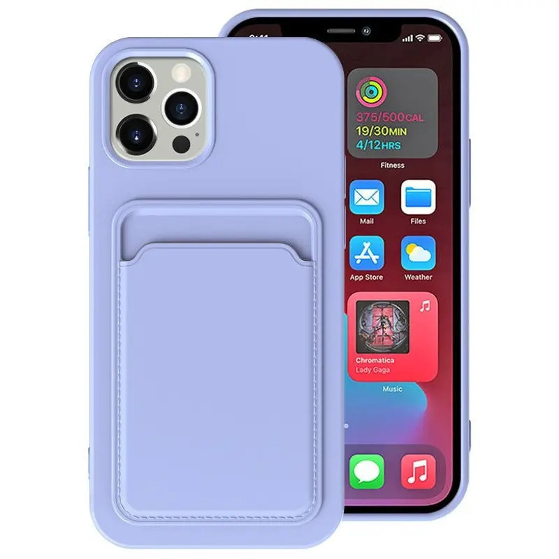 Xiaomi Redmi Note 14 Pro Plus 5G (Global), Szilikon tok, kártyatartóval, Wooze Card Slot, lila (TS11236)