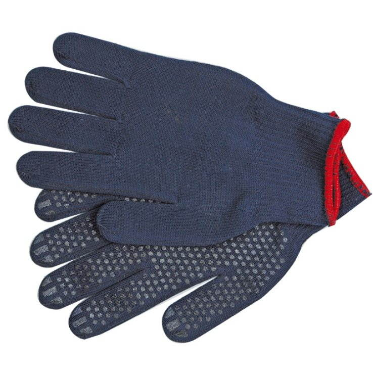 VOREL Kerti kesztyű, kék pamut "PSD" (TO-74104)