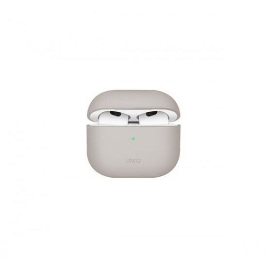 Uniq Lino Hybrid Liquid Apple AirPods (3. generáció 2021) bézs tok fülkampóval (UNIQ-AIRPODS(2021)-LINOIVY) (UNIQ-AIRPODS(2021)-LINOIVY)