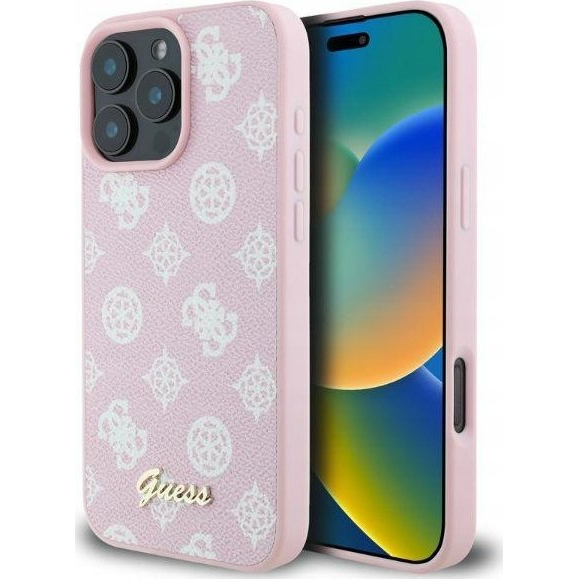 Guess Peony Script Apple iPhone 16 Pro Max MagSafe kompatibilis hátlap tok, rózsaszín GUHMP16XPGPYSP ( )