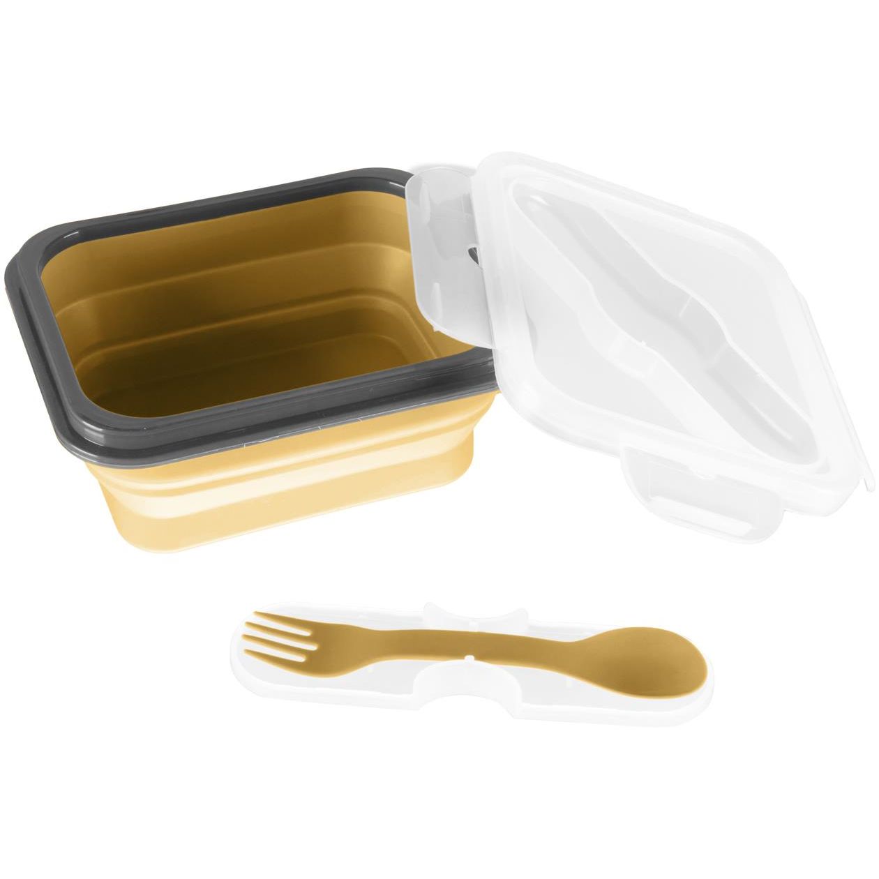 Zopa Kis uzsonnásdoboz evőeszközökkel Mustard Yellow (8595114461264)