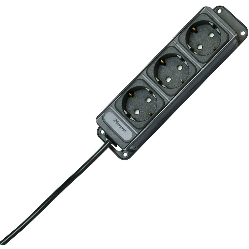 Kopp 127015013 Hálózati elosztó 3 részes, fekete 1,4m (k127015013)