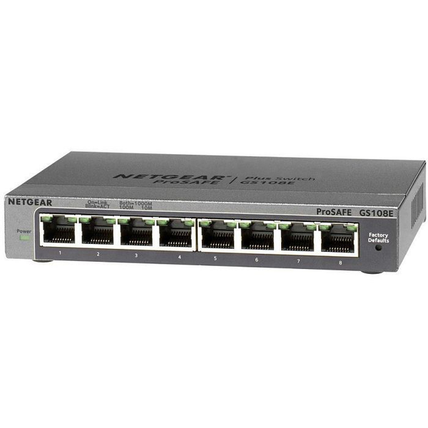 NETGEAR GS108E Gestito Gigabit Ethernet (10/100/1000) Nero