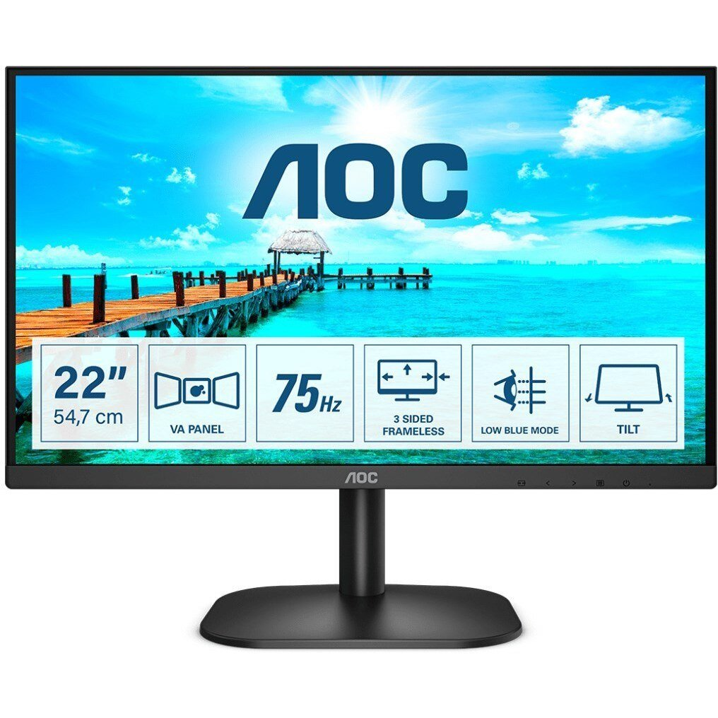 Монитор AOC B2 22B2H — 274175, черен
