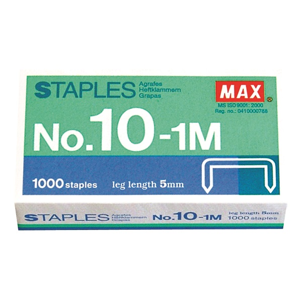 Max 10-1 Tűzégépkapocs - 1000 db/doboz (2M10-1)