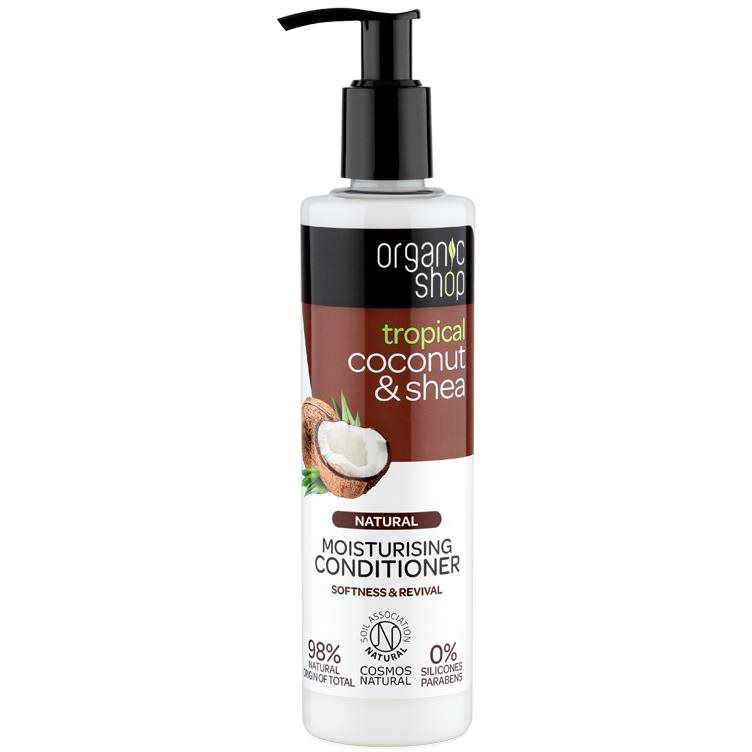ORGANIC SHOP Hidratáló hajbalzsam, kókusz és shea vaj, 280 ml (4743318182902)
