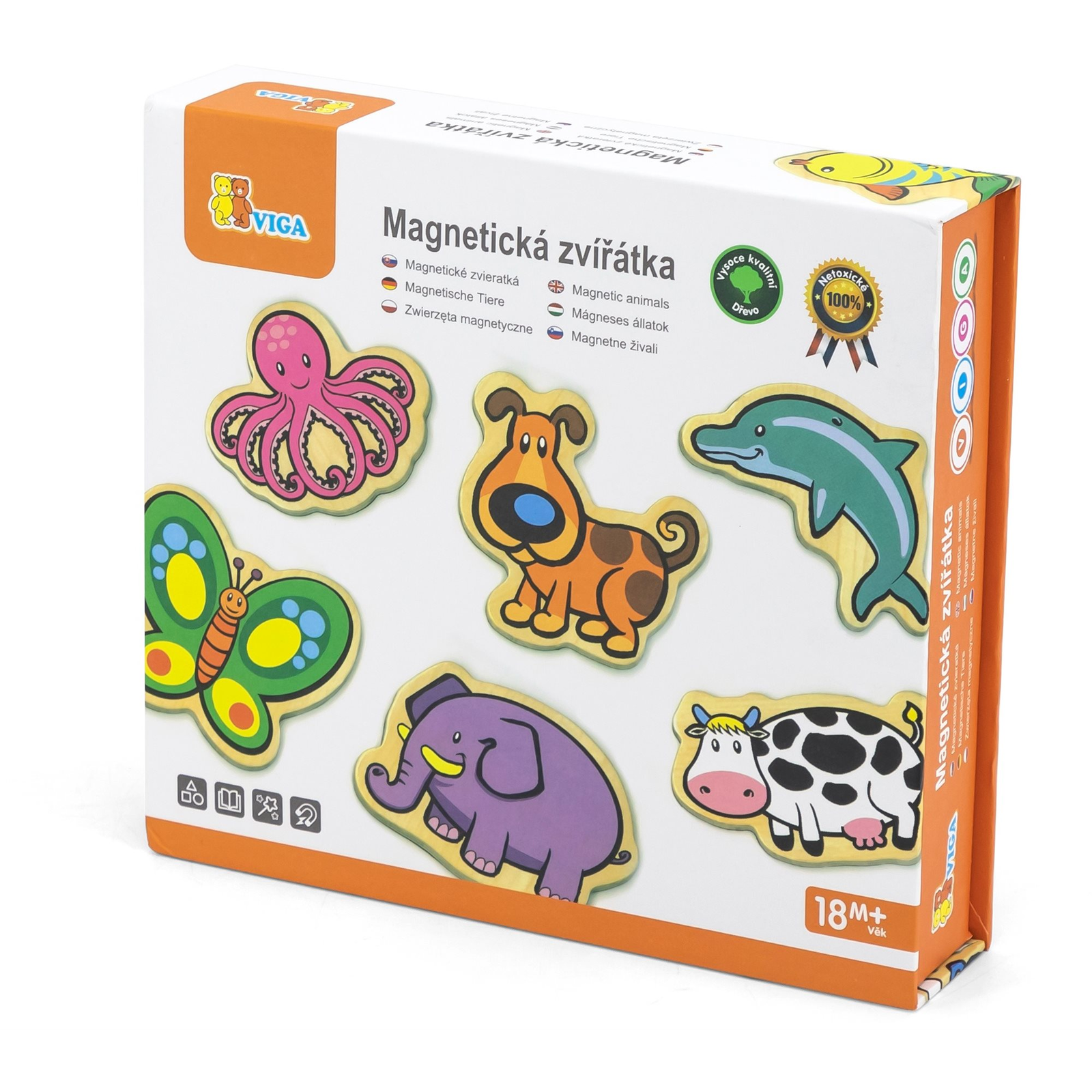 Viga Toys, 20db - mágneses állatok (6934510589233)