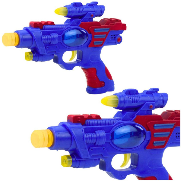 Lean Toys Űrfegyver Fegyver Piros Kék Fény Hangok