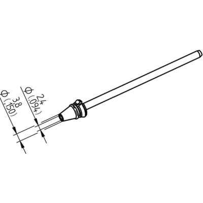Ersa 0742ED2438H/SB Kiforrasztó hegy Kúpos Csúcs hossza 79.25 mm Tartalom, tartalmi egységek rendelésenként 1 db (0742ED2438H/SB)