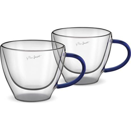 Lamart LT9116 Vaso cappuccino pohárkészlet kék füllel 190ml, 2db (LT9116)