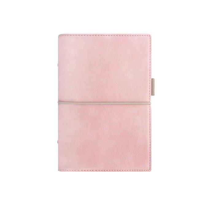 Filofax Domino Soft 200 x 140mm Gyűrűs kalendárium - Pasztell rózsaszín (FX-022577)
