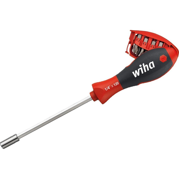 Wiha Destornillador Con Cargador Magnético En Surtido Con 8 Bits, De 1/4" (32901)
