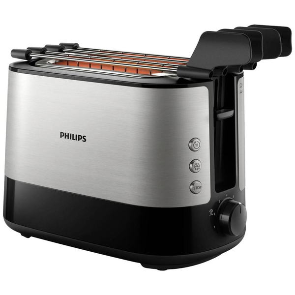 Тостер Philips, черен/сив