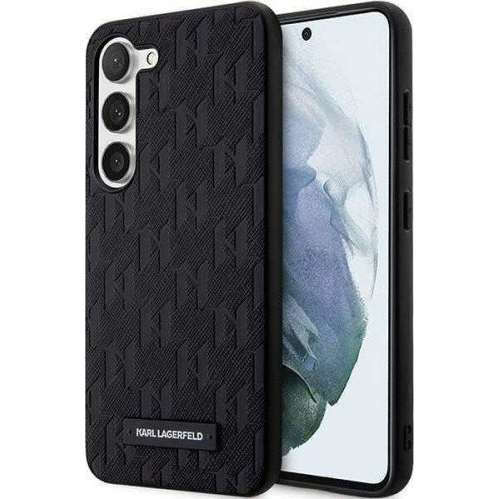 Karl Lagerfeld Saffiano Mono Samsung Galaxy S23+, szilikon tok, fekete (KLD1468)